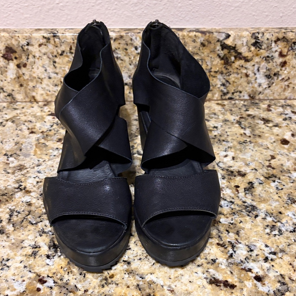 Ellen Fisher Leather Wedge Sandal
